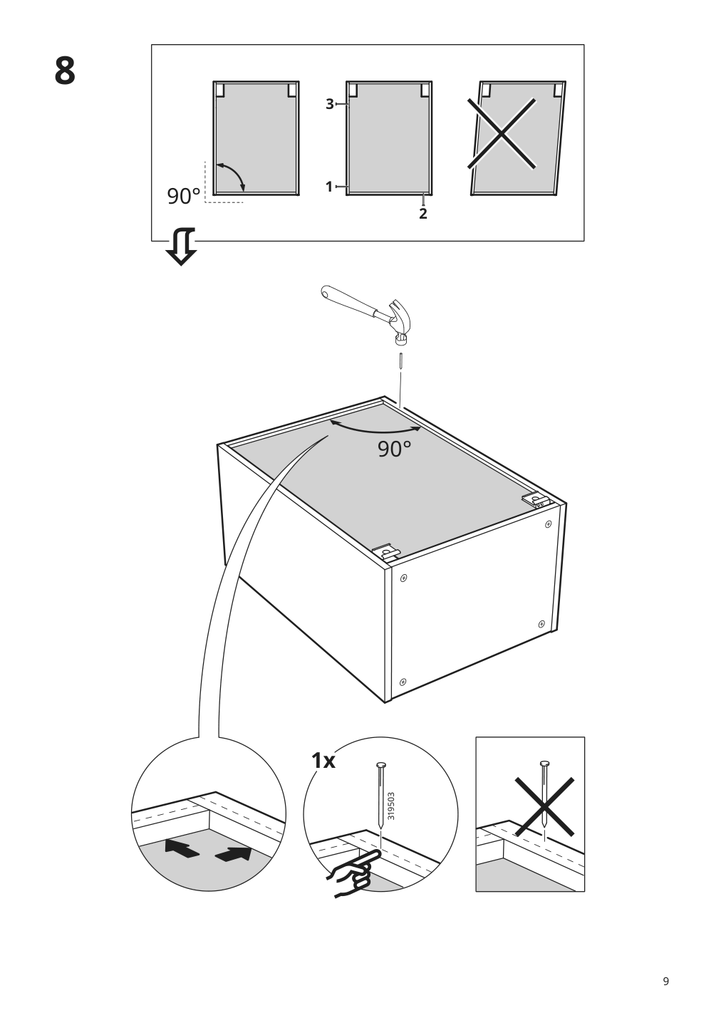 Assembly instructions for IKEA Sektion wall cabinet frame white | Page 9 - IKEA SEKTION wall cabinet with 2 doors 694.591.47