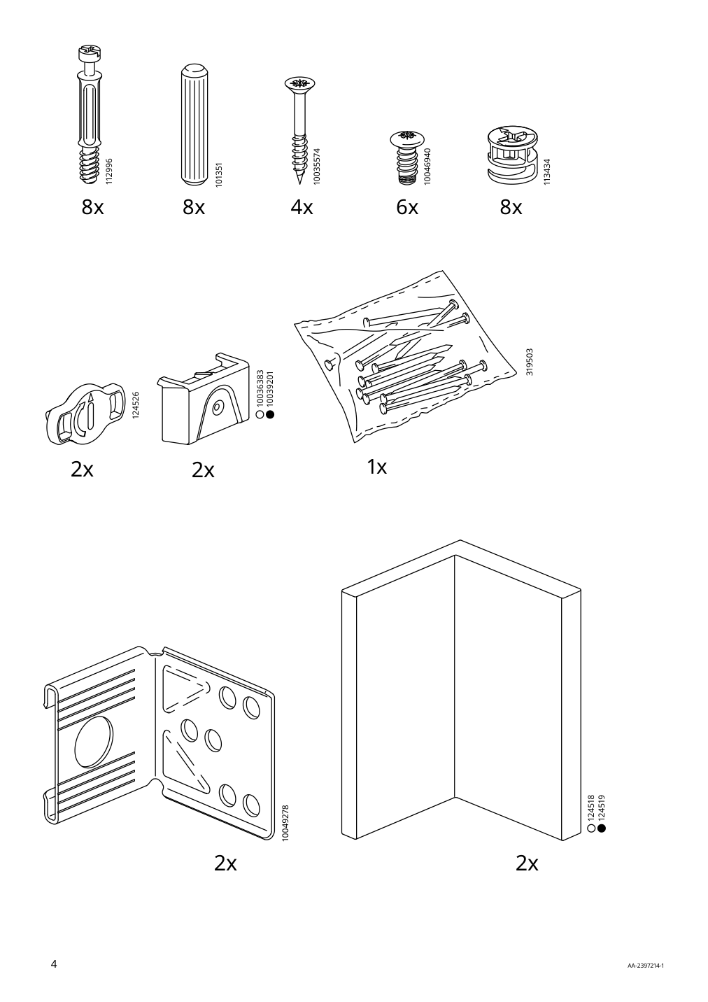 Assembly instructions for IKEA Sektion wall cabinet frame white | Page 4 - IKEA SEKTION wall cabinet with 4 drawers 091.594.77