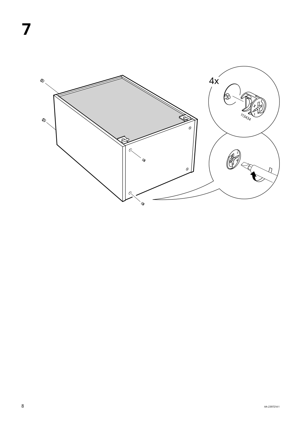 Assembly instructions for IKEA Sektion wall cabinet frame white | Page 8 - IKEA SEKTION wall cabinet with 2 drawers 191.594.72