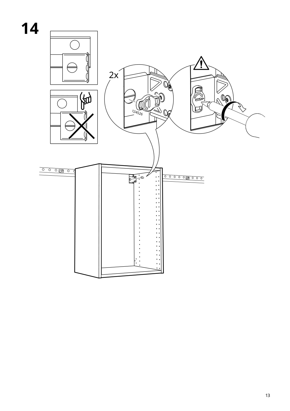 Assembly instructions for IKEA Sektion wall cabinet frame white | Page 13 - IKEA SEKTION wall cabinet with 2 drawers 693.185.91