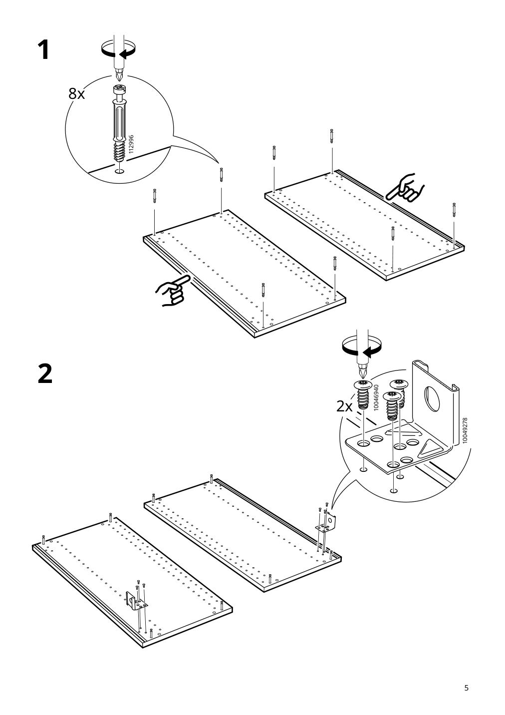 Assembly instructions for IKEA Sektion wall cabinet frame white | Page 5 - IKEA SEKTION / MAXIMERA wall cabinet with 2 drawers 093.221.19