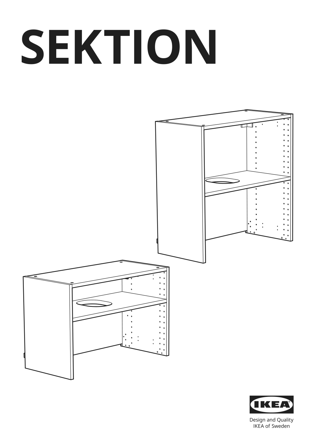 Assembly instructions for IKEA Sektion wall cb f range hood w shelf white | Page 1 - IKEA SEKTION wall cab w built-in range hood 194.680.74