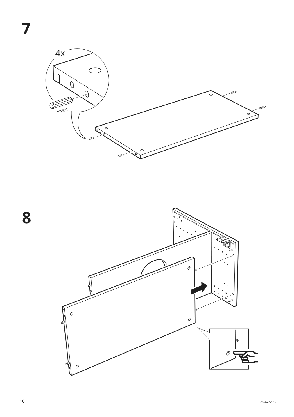 Assembly instructions for IKEA Sektion wall cb f range hood w shelf white | Page 10 - IKEA SEKTION wall cab w built-in range hood 094.635.76