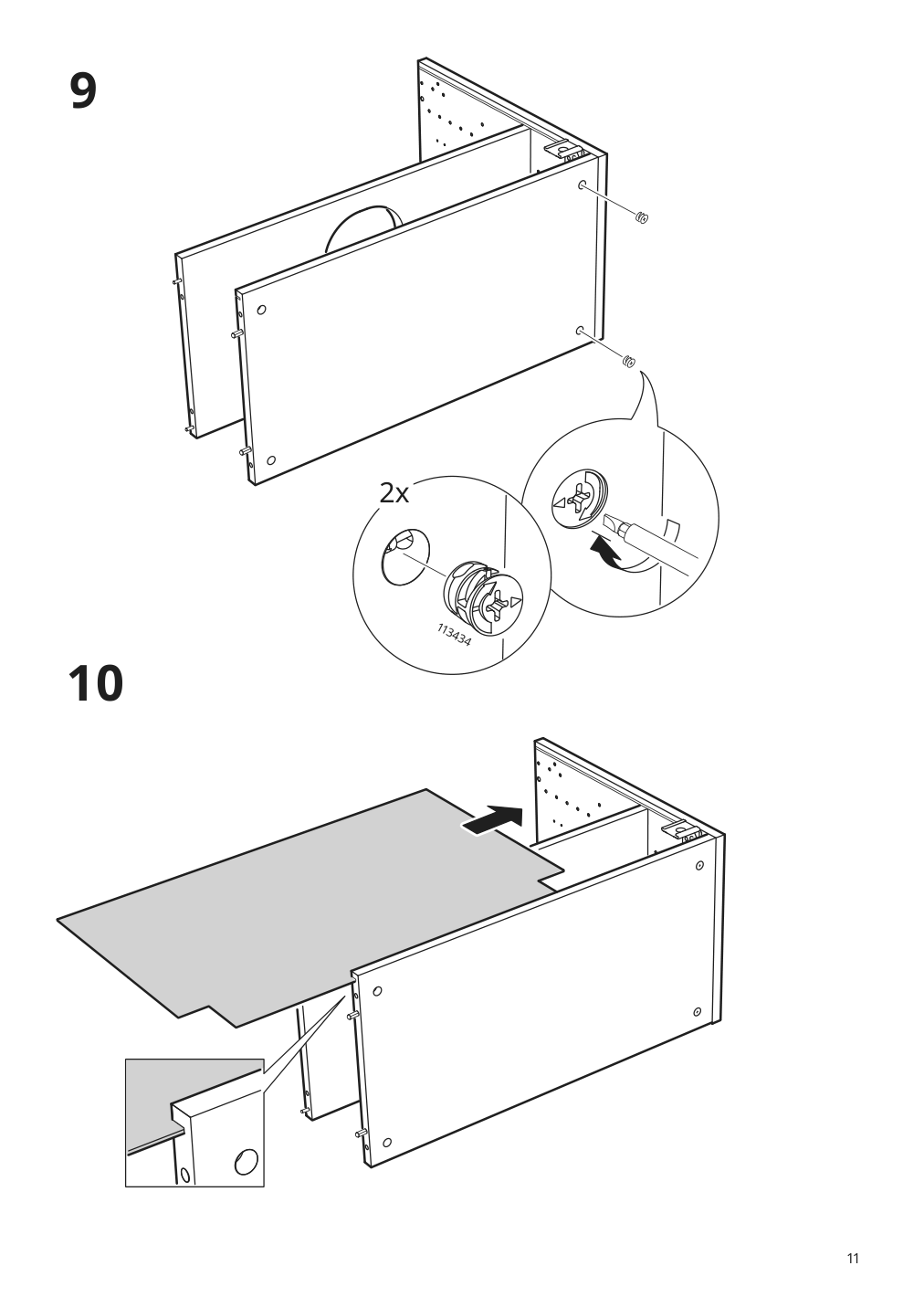 Assembly instructions for IKEA Sektion wall cb f range hood w shelf white | Page 11 - IKEA SEKTION wall cab w built-in range hood 194.680.74