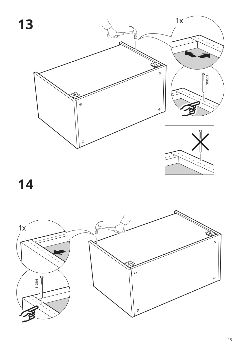 Assembly instructions for IKEA Sektion wall cb f range hood w shelf white | Page 13 - IKEA SEKTION wall cab w built-in range hood 094.635.76