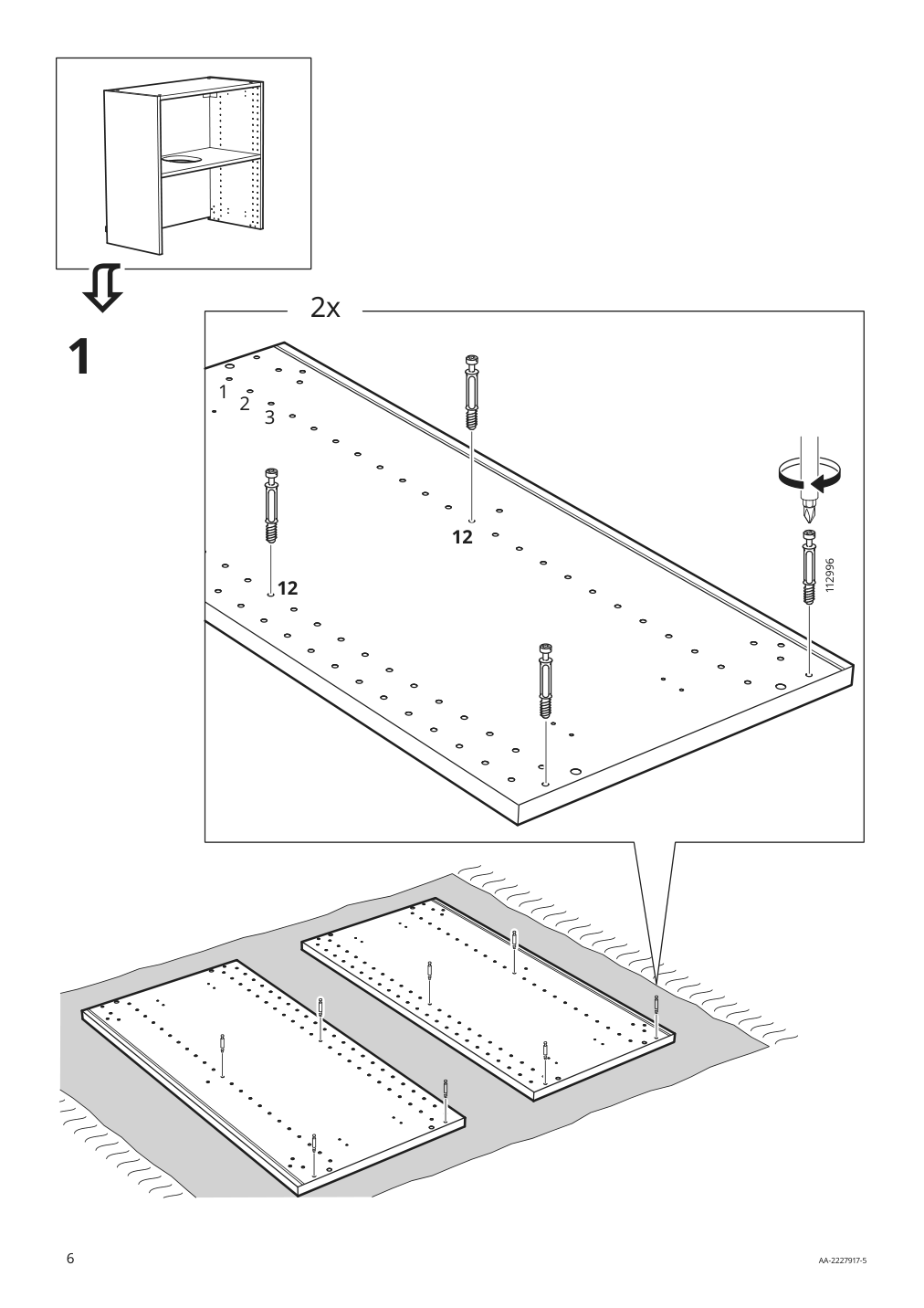 Assembly instructions for IKEA Sektion wall cb f range hood w shelf white | Page 6 - IKEA SEKTION wall cab w built-in range hood 194.680.74