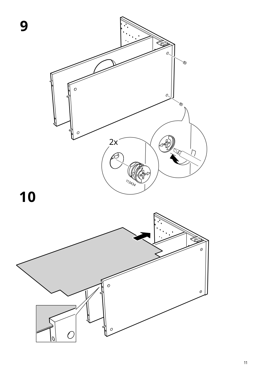 Assembly instructions for IKEA Sektion wall cb f range hood w shelf white | Page 11 - IKEA SEKTION wall cab w built-in range hood 593.885.51