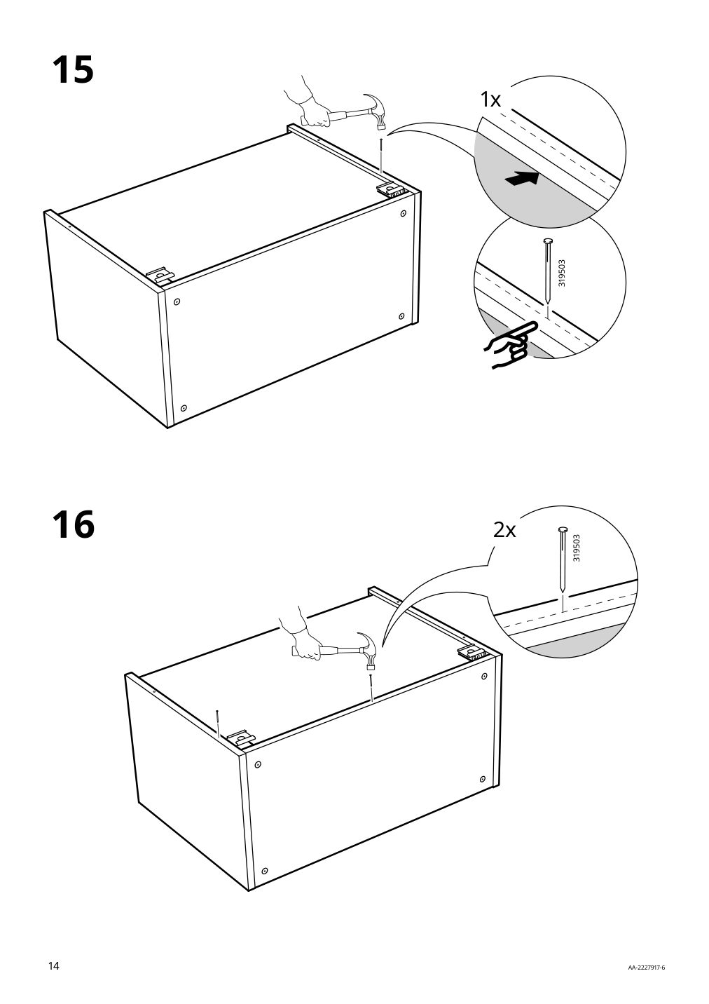 Assembly instructions for IKEA Sektion wall cb f range hood w shelf white | Page 14 - IKEA SEKTION wall cab w built-in range hood 594.597.08