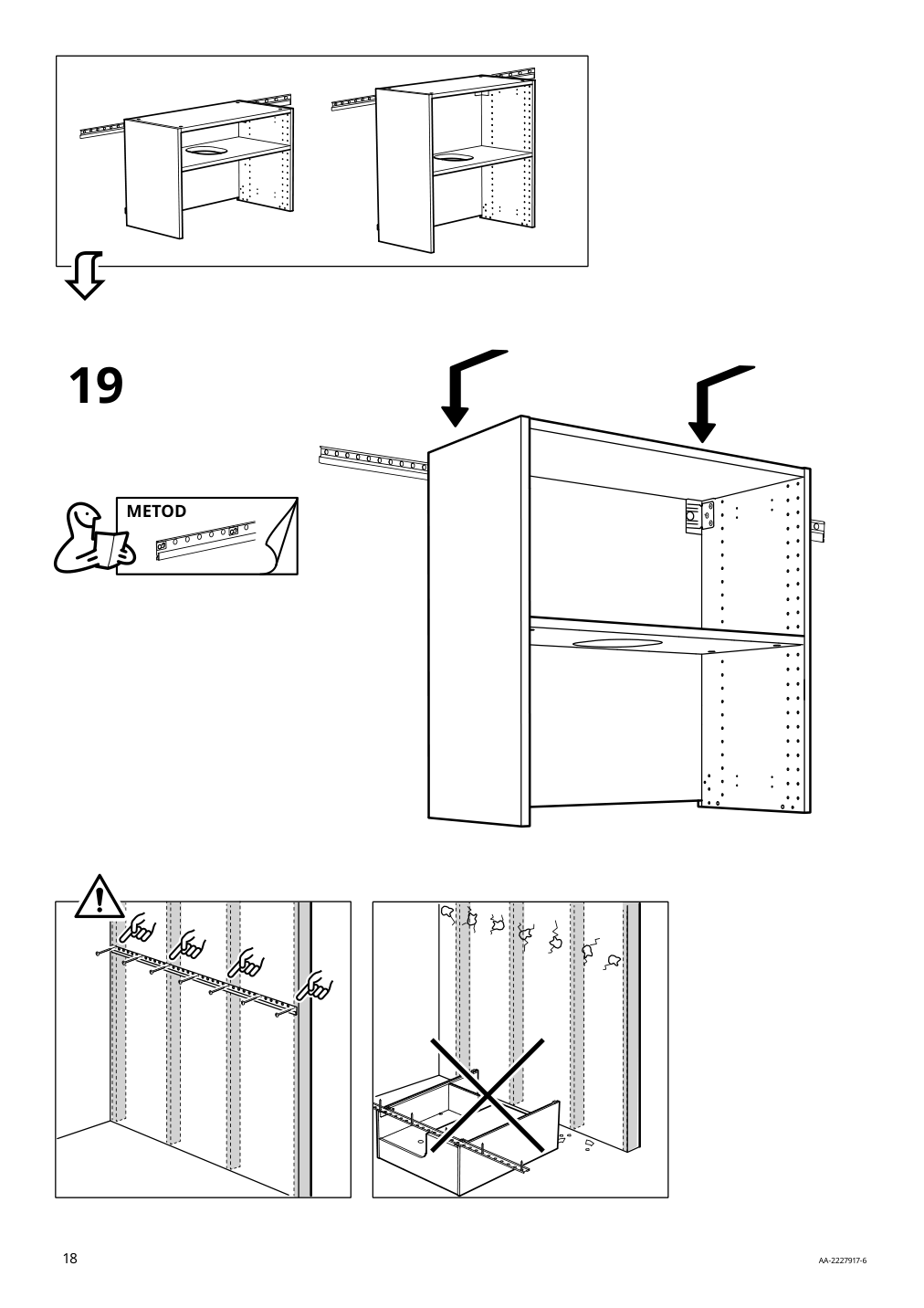 Assembly instructions for IKEA Sektion wall cb f range hood w shelf white | Page 18 - IKEA SEKTION wall cab w built-in range hood 594.597.08