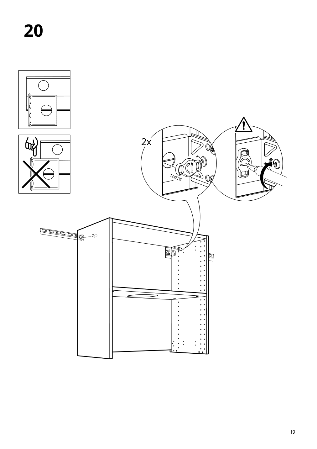 Assembly instructions for IKEA Sektion wall cb f range hood w shelf white | Page 19 - IKEA SEKTION wall cab w built-in range hood 694.667.08