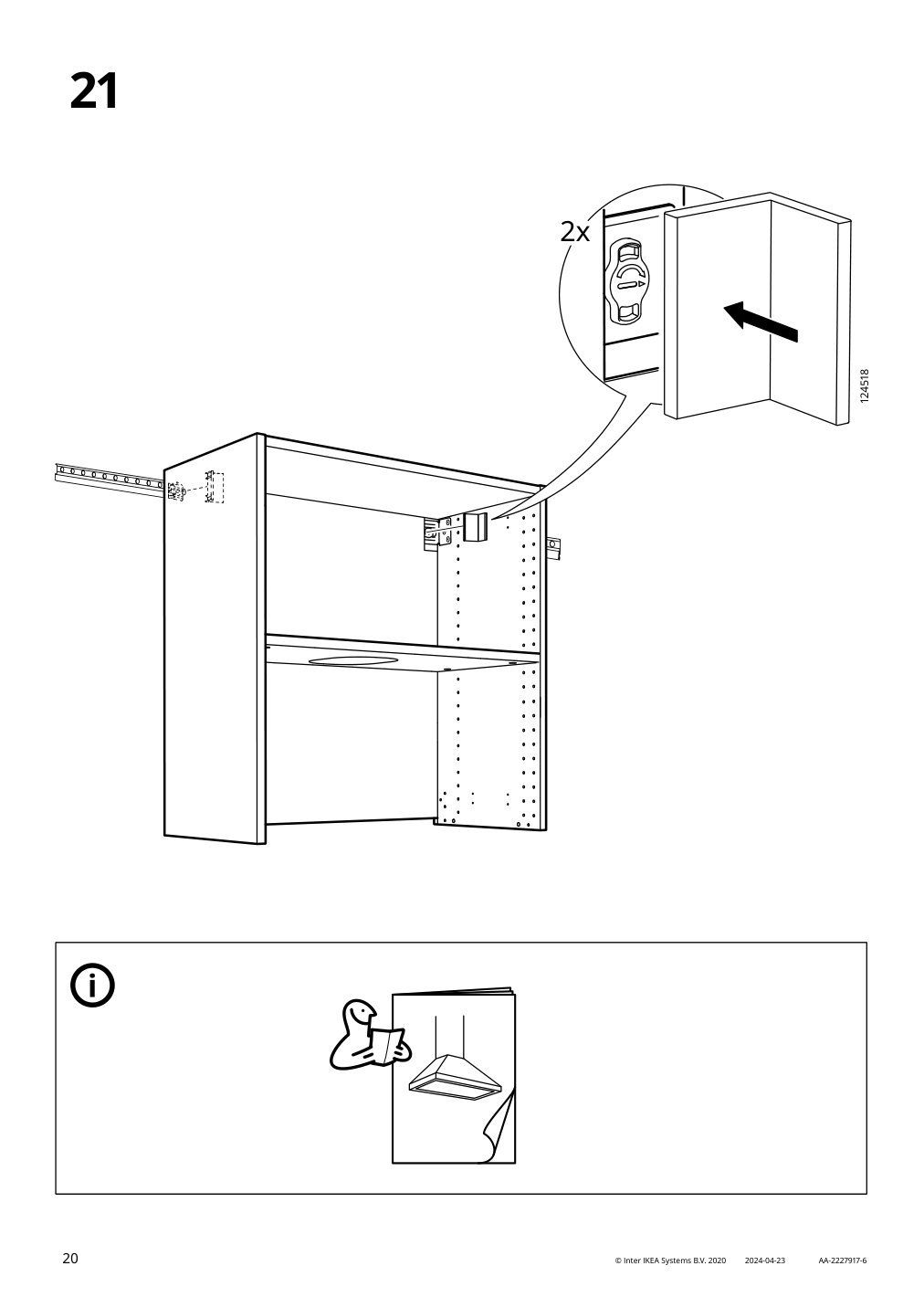 Assembly instructions for IKEA Sektion wall cb f range hood w shelf white | Page 20 - IKEA SEKTION wall cab w built-in range hood 694.667.08