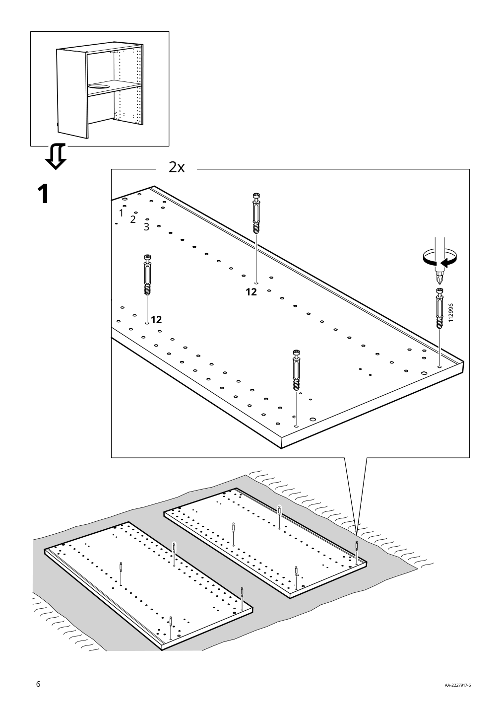 Assembly instructions for IKEA Sektion wall cb f range hood w shelf white | Page 6 - IKEA SEKTION wall cab w built-in range hood 593.885.51