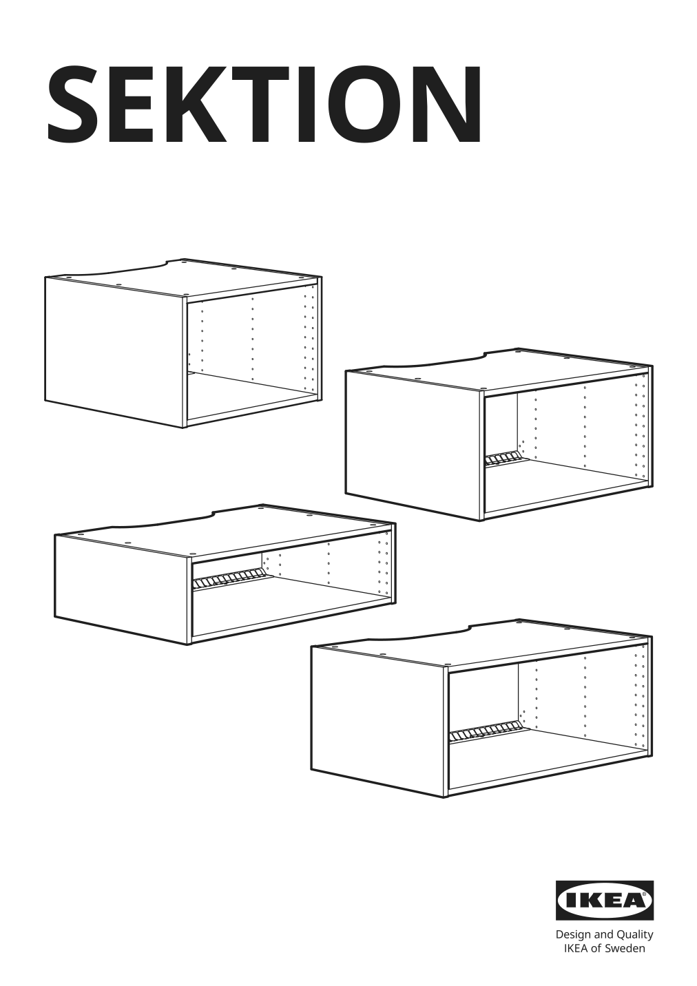 Assembly instructions for IKEA Sektion wall top cabinet frame white | Page 1 - IKEA SEKTION top cab f fridge/freezer w 2 doors 094.616.76