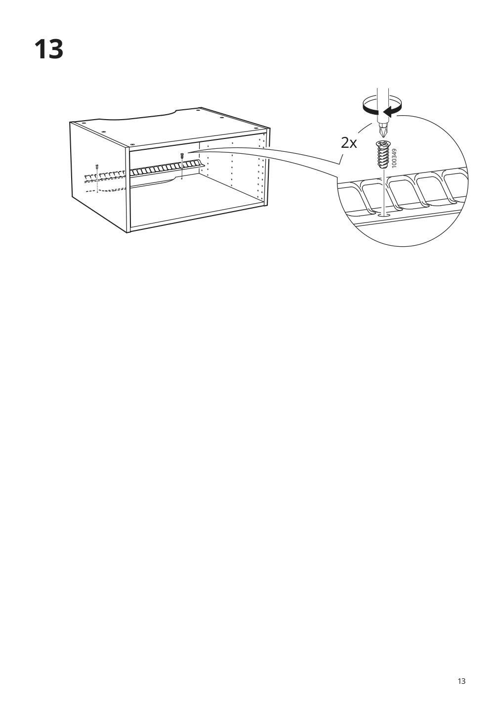 Assembly instructions for IKEA Sektion wall top cabinet frame white | Page 13 - IKEA SEKTION top cab f fridge/freezer w 2 doors 594.569.55