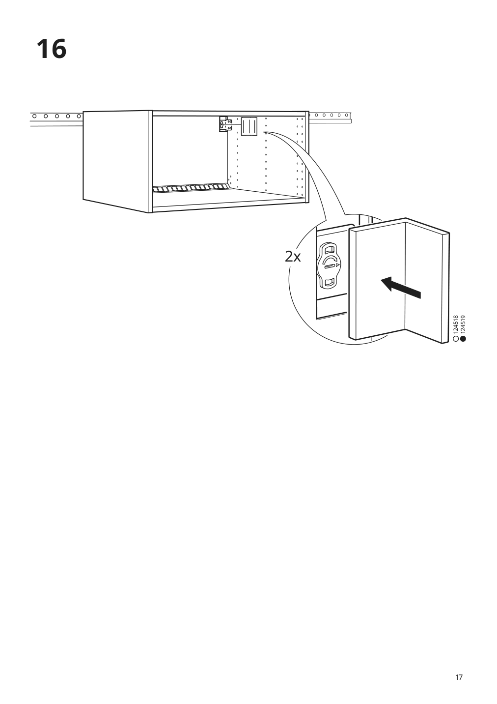 Assembly instructions for IKEA Sektion wall top cabinet frame white | Page 17 - IKEA SEKTION top cab f fridge/freezer w 2 doors 294.551.70