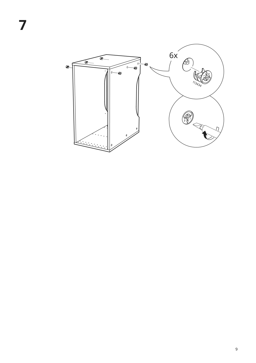 Assembly instructions for IKEA Sektion wall top cabinet frame white | Page 9 - IKEA SEKTION top cab f fridge/freezer w 2 doors 894.611.73