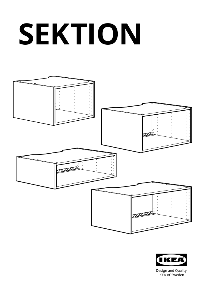 Assembly instructions for IKEA Sektion wall top cabinet frame white | Page 1 - IKEA SEKTION top cab f fridge/freezer w push-op 294.185.21