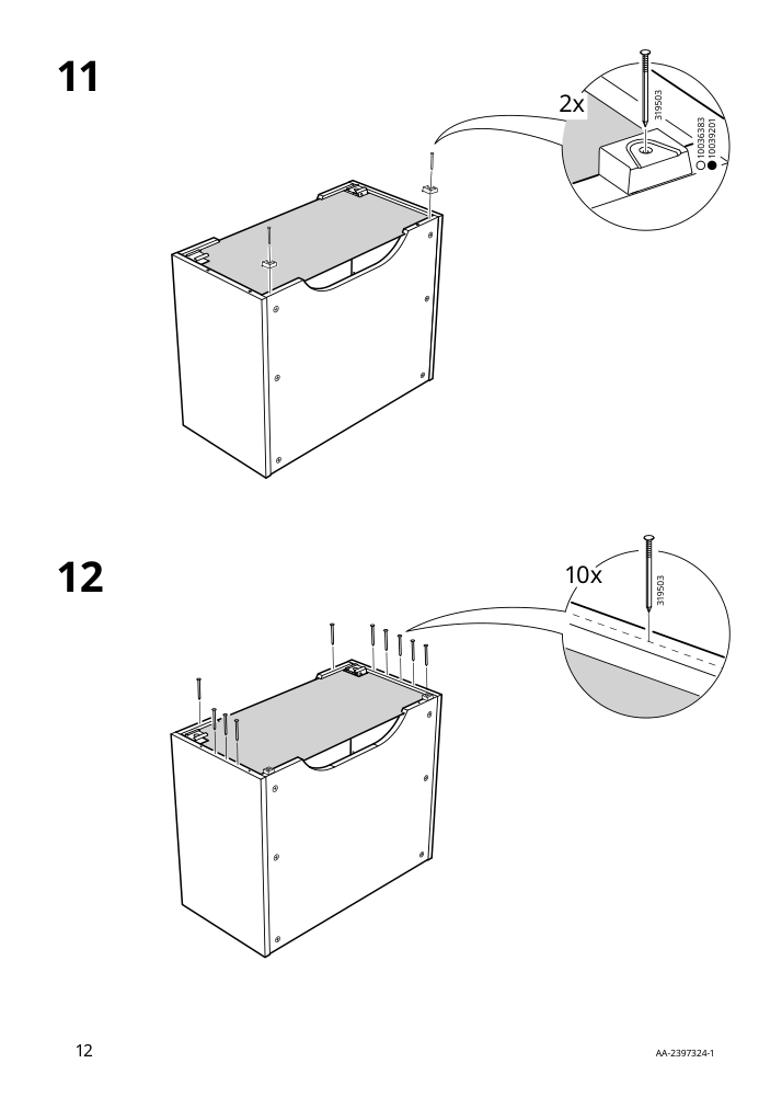 Assembly instructions for IKEA Sektion wall top cabinet frame white | Page 12 - IKEA SEKTION top cab f fridge/freezer w push-op 294.185.21