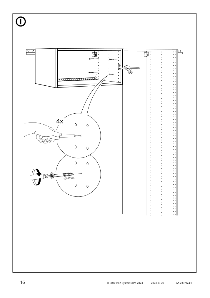 Assembly instructions for IKEA Sektion wall top cabinet frame white | Page 16 - IKEA SEKTION top cab f fridge/freezer w push-op 294.185.21