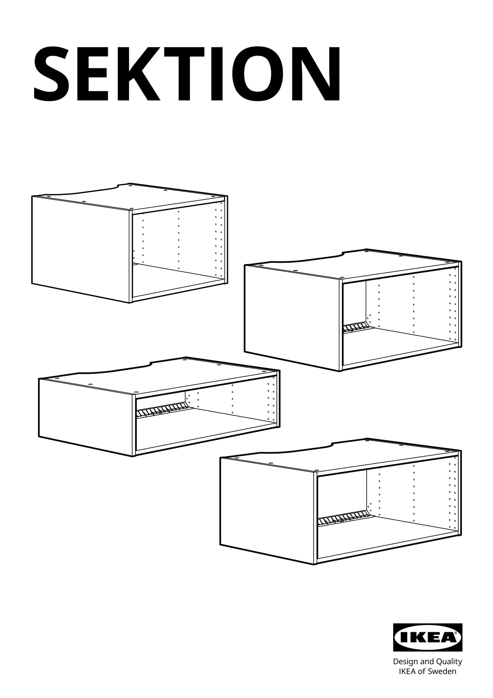 Assembly instructions for IKEA Sektion wall top cabinet frame white | Page 1 - IKEA SEKTION top cab f fridge/freezer w push-op 794.183.40