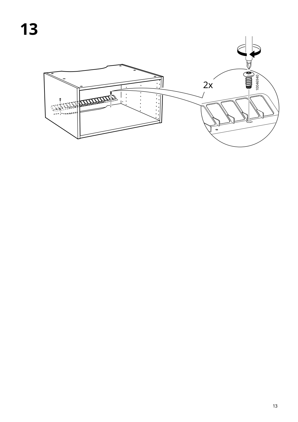 Assembly instructions for IKEA Sektion wall top cabinet frame white | Page 13 - IKEA SEKTION top cab f fridge/freezer w 2 doors 294.551.70