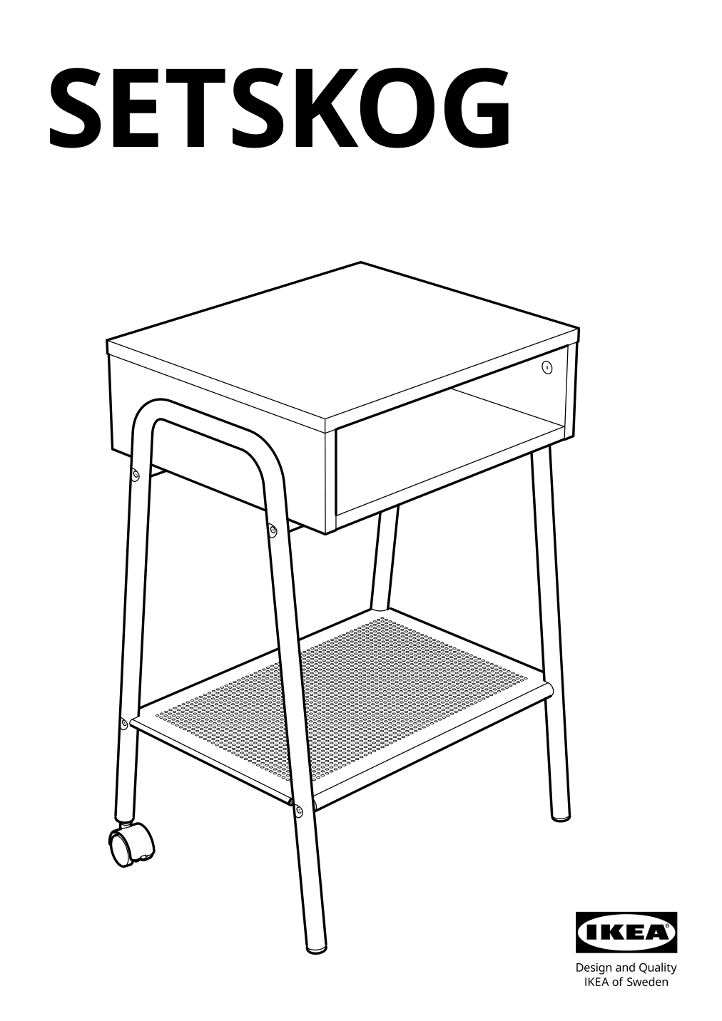 Assembly instructions for IKEA Setskog nightstand black | Page 1 - IKEA SETSKOG nightstand 703.380.41