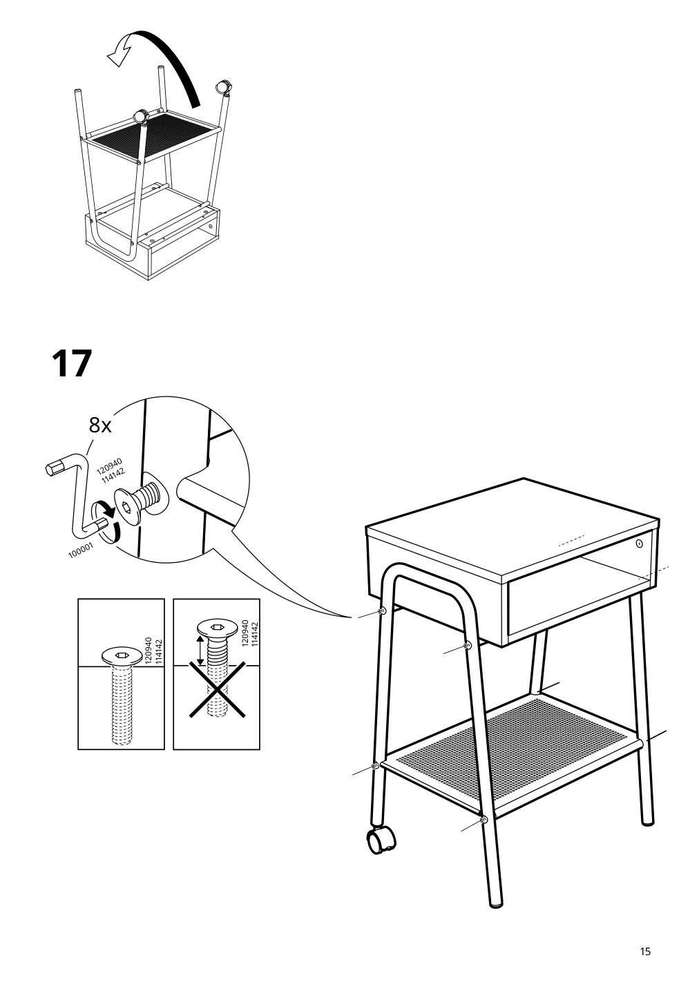 Assembly instructions for IKEA Setskog nightstand black | Page 15 - IKEA SETSKOG nightstand 703.380.41