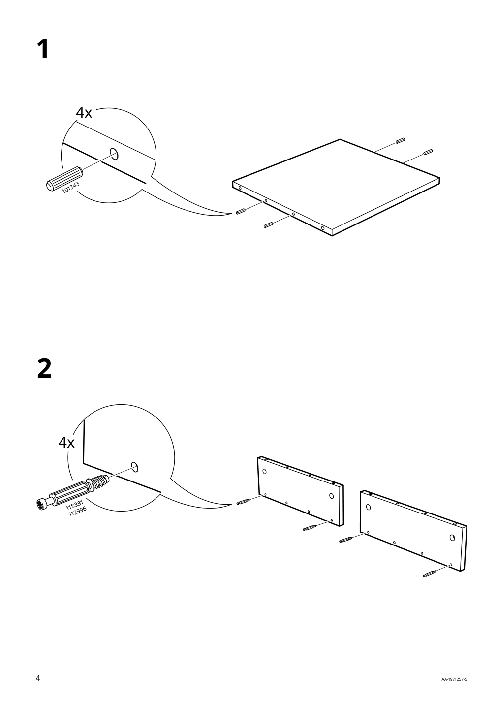 Assembly instructions for IKEA Setskog nightstand black | Page 4 - IKEA SETSKOG nightstand 703.380.41