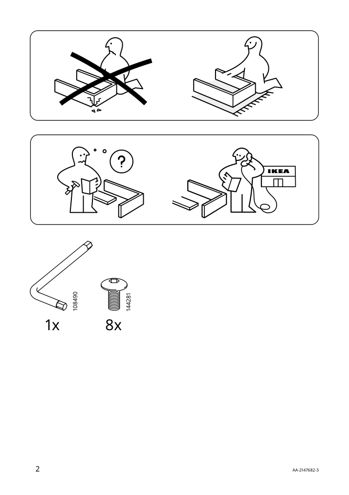 Assembly instructions for IKEA Sibben junior chair frame swivel | Page 2 - IKEA LOBERGET / SIBBEN children’s desk chair with pad 395.013.17