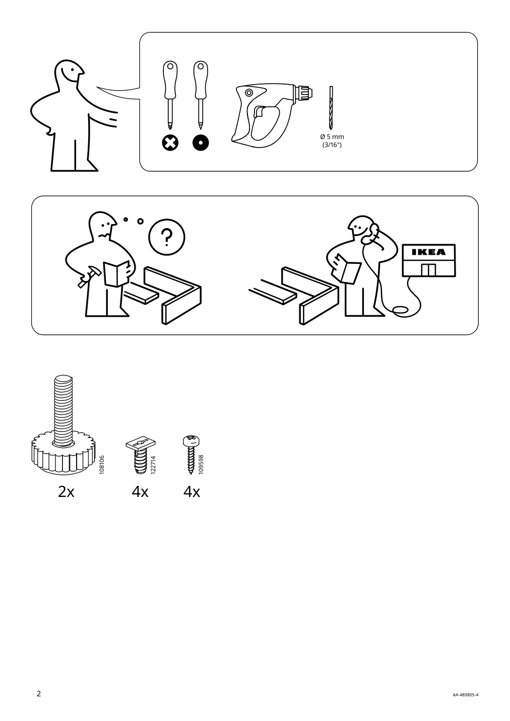 Assembly instructions for IKEA Signum cable management horizontal silver color | Page 2 - IKEA SIGNUM cable management, horizontal 302.002.53