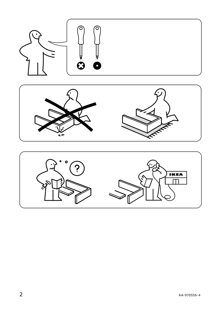 Assembly instructions for IKEA Silveran leg gray | Page 2 - IKEA SILVERÅN leg 402.680.06