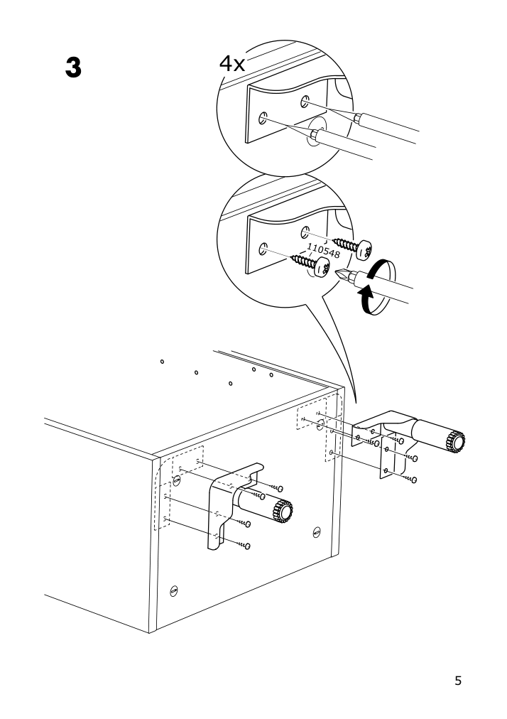 Assembly instructions for IKEA Silveran leg gray | Page 5 - IKEA SILVERÅN leg 402.680.06