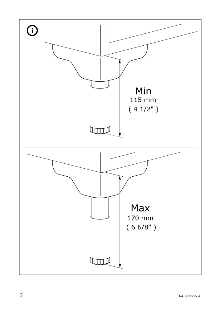 Assembly instructions for IKEA Silveran leg gray | Page 6 - IKEA SILVERÅN leg 402.680.06