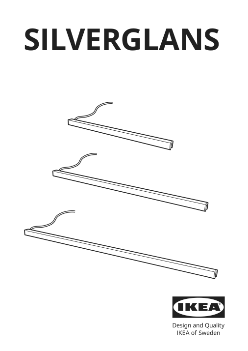 Assembly instructions for IKEA Silverglans led bathroom lighting strip dimmable white | Page 1 - IKEA SILVERGLANS / RODRET lighting kit 795.494.97