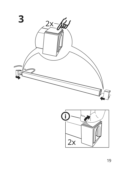 Assembly instructions for IKEA Silverglans led bathroom lighting strip dimmable white | Page 19 - IKEA SILVERGLANS / RODRET lighting kit 795.494.97
