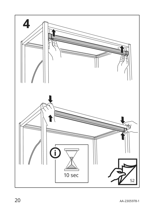 Assembly instructions for IKEA Silverglans led bathroom lighting strip dimmable white | Page 20 - IKEA SILVERGLANS / RODRET lighting kit 795.494.97