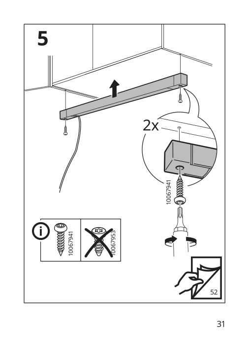 Assembly instructions for IKEA Silverglans led bathroom lighting strip dimmable white | Page 31 - IKEA SILVERGLANS / RODRET lighting kit 795.494.97