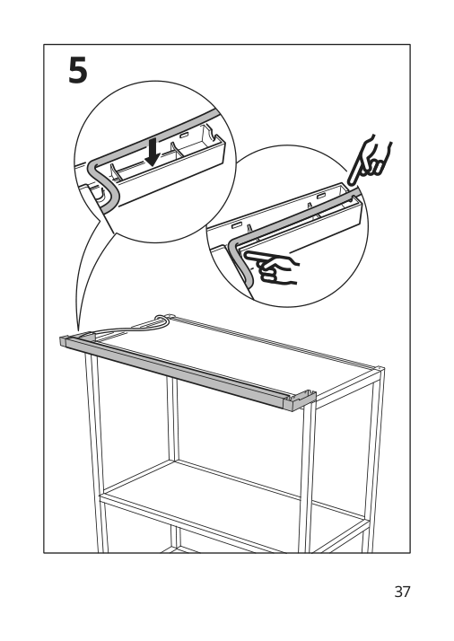 Assembly instructions for IKEA Silverglans led bathroom lighting strip dimmable white | Page 37 - IKEA SILVERGLANS / RODRET lighting kit 795.494.97