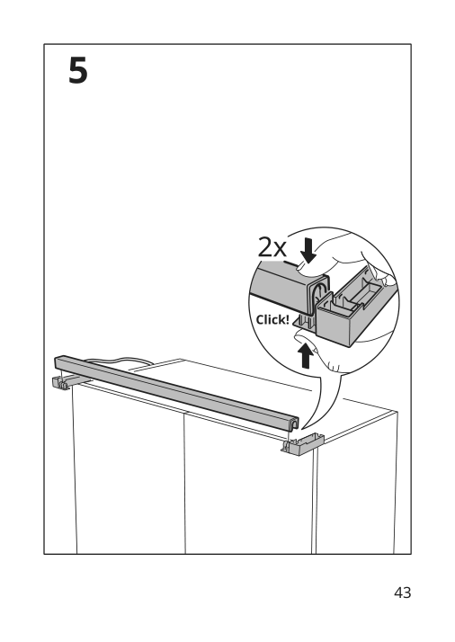 Assembly instructions for IKEA Silverglans led bathroom lighting strip dimmable white | Page 43 - IKEA SILVERGLANS / RODRET lighting kit 795.494.97