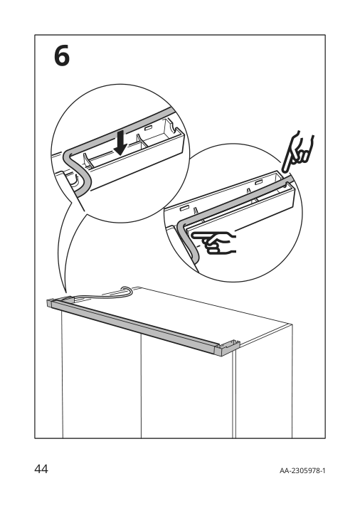 Assembly instructions for IKEA Silverglans led bathroom lighting strip dimmable white | Page 44 - IKEA SILVERGLANS / RODRET lighting kit 795.494.97