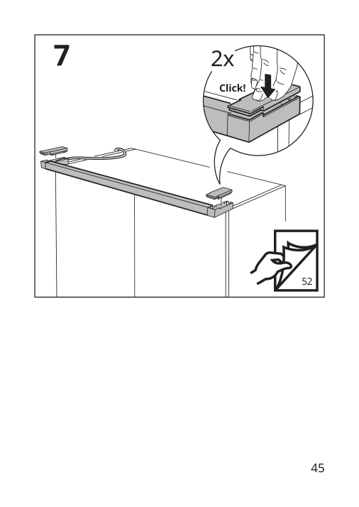 Assembly instructions for IKEA Silverglans led bathroom lighting strip dimmable white | Page 45 - IKEA SILVERGLANS / RODRET lighting kit 795.494.97