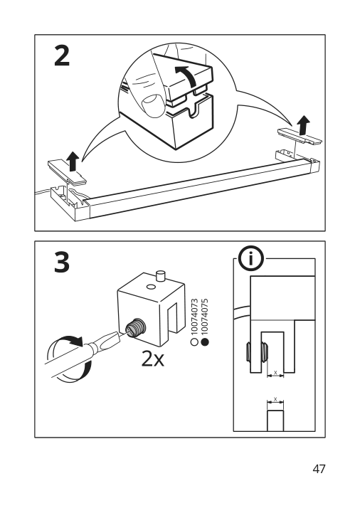 Assembly instructions for IKEA Silverglans led bathroom lighting strip dimmable white | Page 47 - IKEA SILVERGLANS / RODRET lighting kit 795.494.97