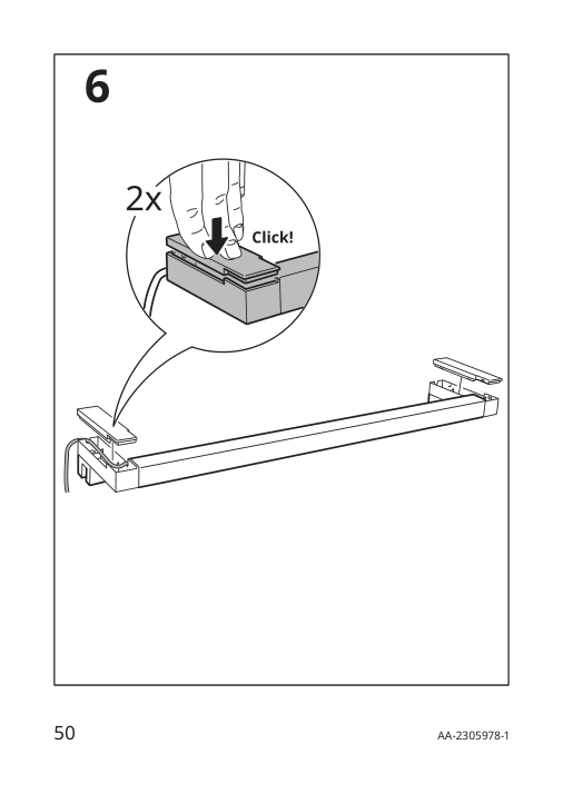Assembly instructions for IKEA Silverglans led bathroom lighting strip dimmable white | Page 50 - IKEA SILVERGLANS / RODRET lighting kit 795.494.97