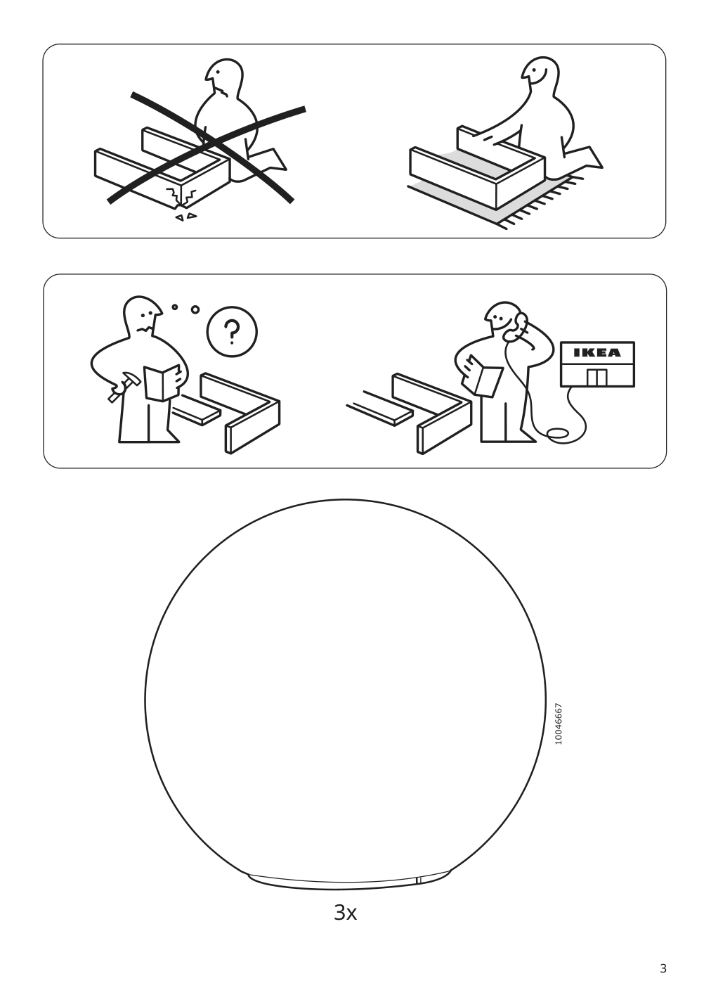 Assembly instructions for IKEA Simrishamn floor lamp chrome plated opal glass | Page 3 - IKEA SIMRISHAMN floor lamp 104.377.65