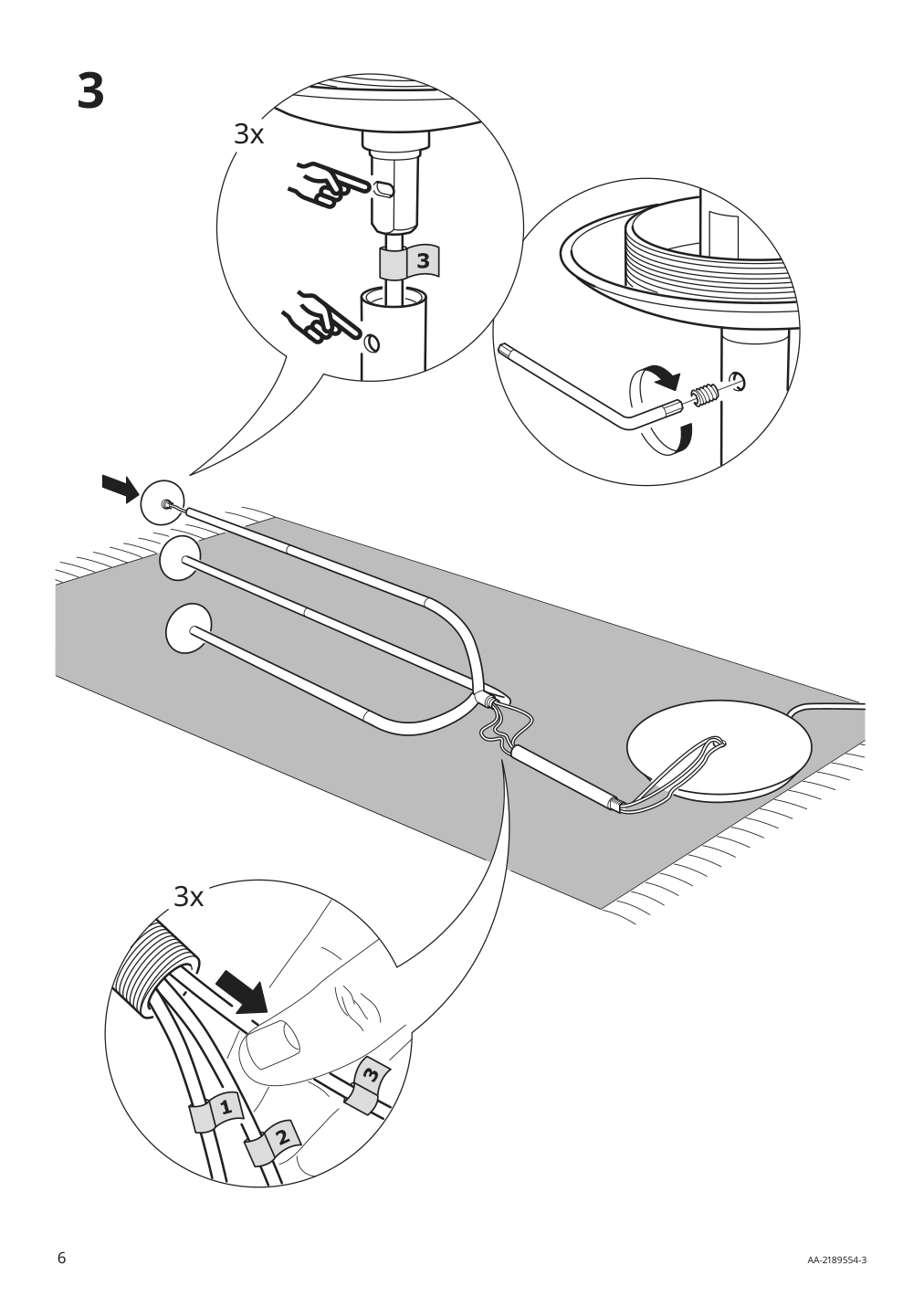 Assembly instructions for IKEA Simrishamn floor lamp chrome plated opal glass | Page 6 - IKEA SIMRISHAMN floor lamp 104.377.65