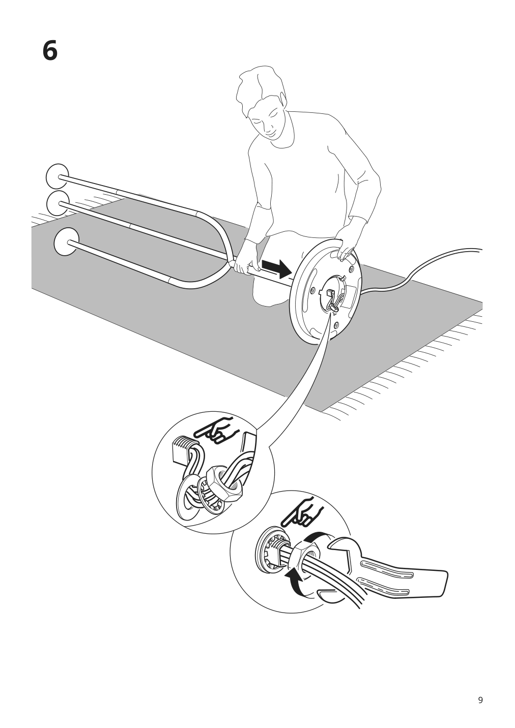 Assembly instructions for IKEA Simrishamn floor lamp chrome plated opal glass | Page 9 - IKEA SIMRISHAMN floor lamp 104.377.65