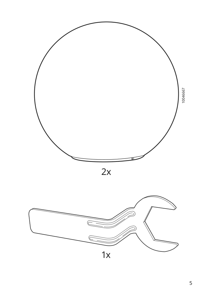 Assembly instructions for IKEA Simrishamn table lamp chrome plated opal glass | Page 5 - IKEA SIMRISHAMN table lamp 004.376.76