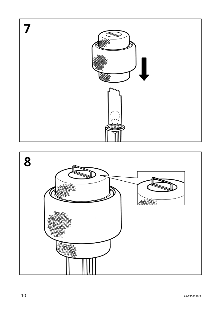 Assembly instructions for IKEA Sinnerlig floor lamp bamboo handmade | Page 10 - IKEA SINNERLIG floor lamp 305.012.13