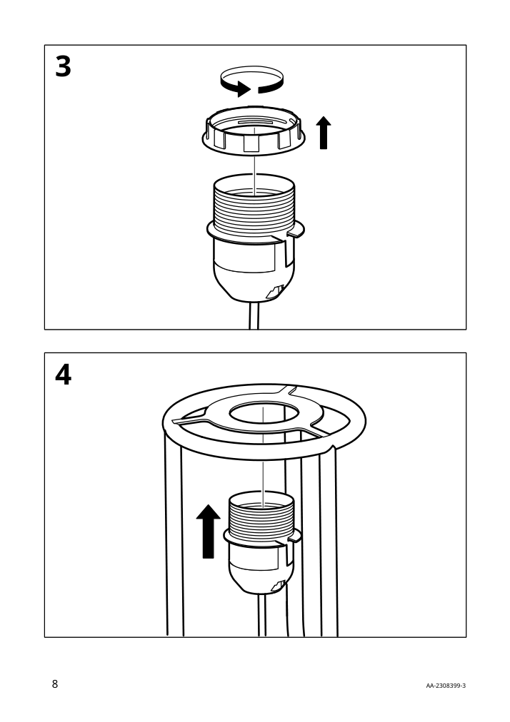 Assembly instructions for IKEA Sinnerlig floor lamp bamboo handmade | Page 8 - IKEA SINNERLIG floor lamp 305.012.13