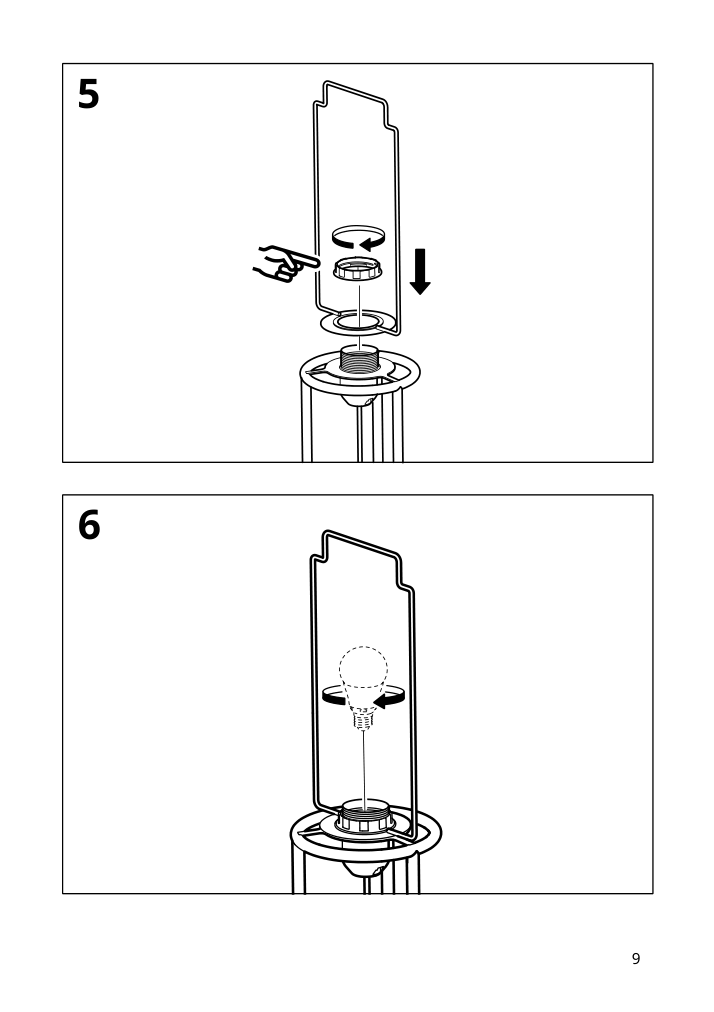 Assembly instructions for IKEA Sinnerlig floor lamp bamboo handmade | Page 9 - IKEA SINNERLIG floor lamp 305.012.13